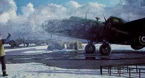 Halifax Bomber Painting