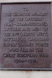 28th Battalion Plaque