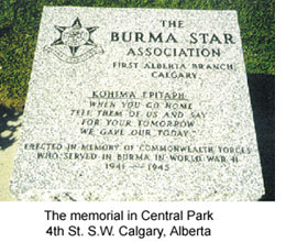 Burma Star Memorial