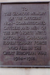 28th Battalion Plaque