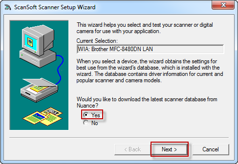 Scanner Setup Wizard