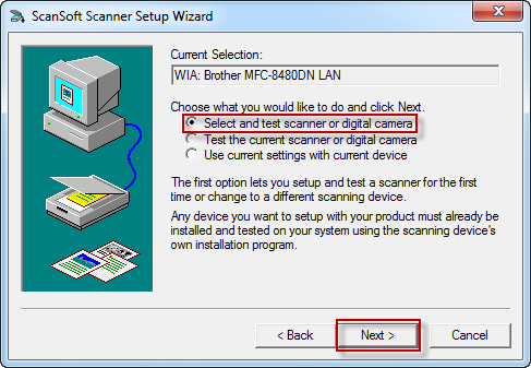 Scanner Setup Wizard