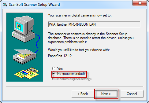 Scanner Setup Wizard