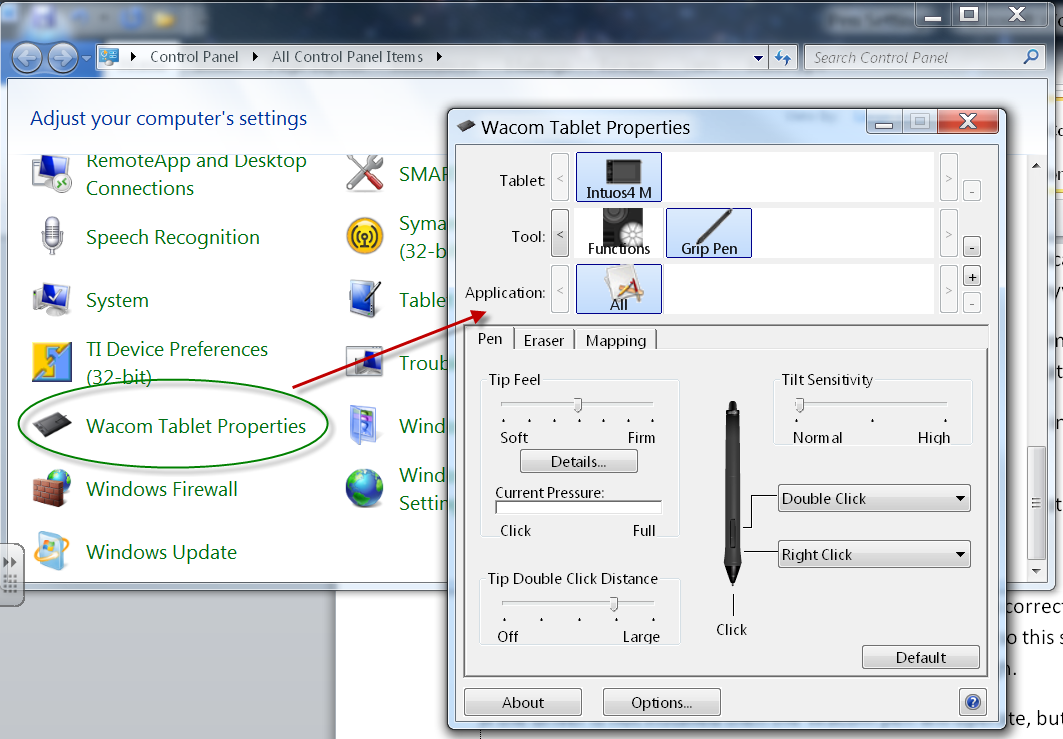 Wacom Tablet Properties