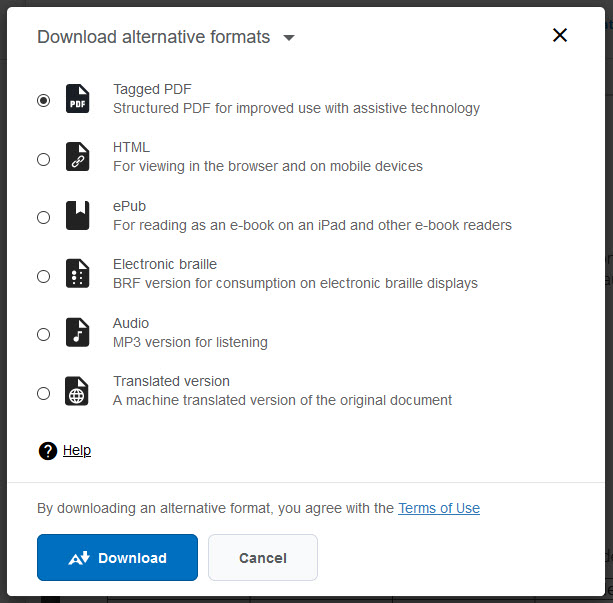 Alternative Formats